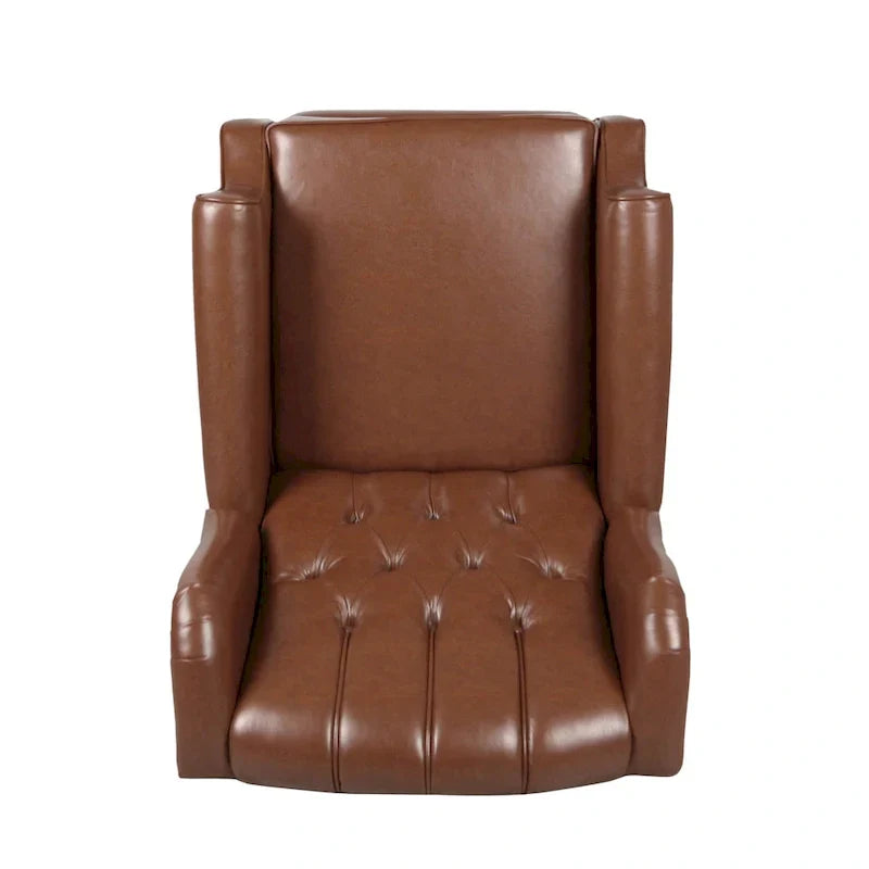 Fauteuil inclinable en cuir reconstitué Walter Brown par Christopher Knight Home