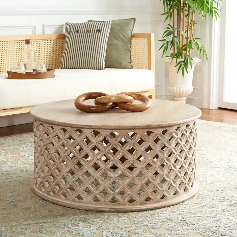 Table basse ronde Antkea SAFAVIEH - 35 L x 35 P x 16 H - 35Lx35Px16H