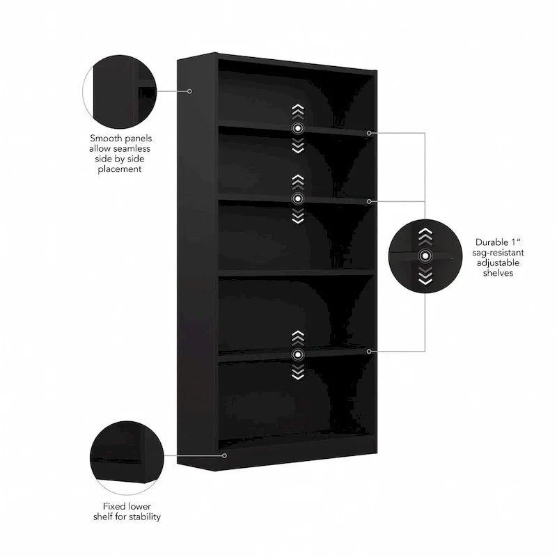 Bibliothèque haute à 5 étagères Universal de Bush Furniture