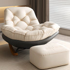 Fauteuil à bascule scandinave rembourré avec ottoman en option