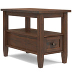 WYNDENHALL Norfolk Table d'appoint étroite de style transitionnel rectangulaire en bois massif, 35,5 cm de large – 35,5 cm de large
