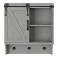 18" x 8" x 20" Farmhouse Wall Organizer with Storage, Hooks - Kate & Laurel All Things Decor