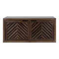 Kate & Laurel All Things Decor 30" x 10" x 14" Mezzeta 2 Door Wall Cabinet Natural Wood - No Assembly, MDF Surface
