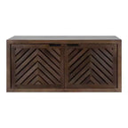 Kate & Laurel All Things Decor 30" x 10" x 14" Mezzeta 2 Door Wall Cabinet Natural Wood - No Assembly, MDF Surface