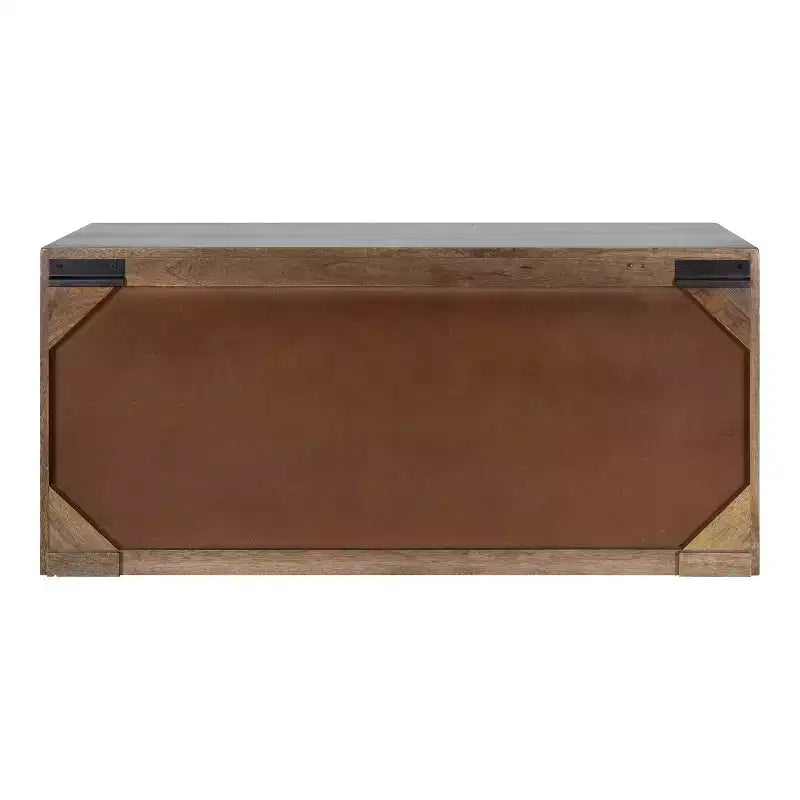 Kate & Laurel All Things Decor 30" x 10" x 14" Mezzeta 2 Door Wall Cabinet Natural Wood - No Assembly, MDF Surface