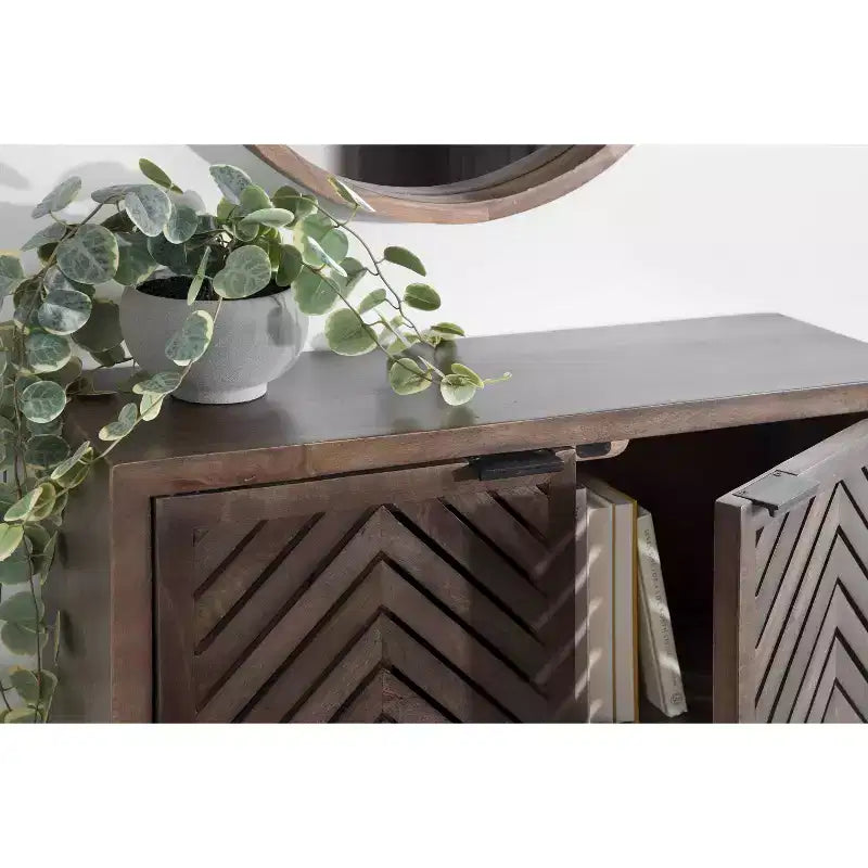 Kate & Laurel All Things Decor 30" x 10" x 14" Mezzeta 2 Door Wall Cabinet Natural Wood - No Assembly, MDF Surface