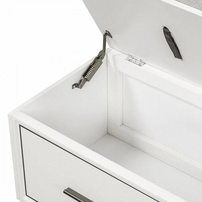 Banc à chaussures avec coussin amovible et rangement dissimulé pour l'entrée et le salon