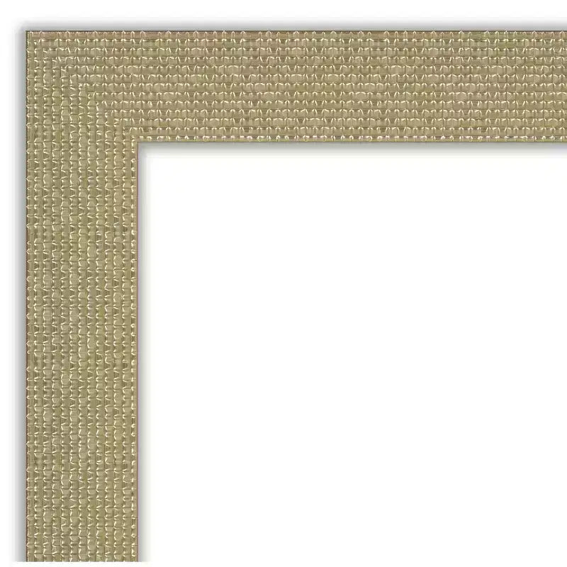 42" x 31" Non-Beveled Mosaic Gold Wall Mirror - Amanti Art