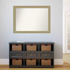 42" x 31" Non-Beveled Mosaic Gold Wall Mirror - Amanti Art