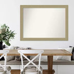 42" x 31" Non-Beveled Mosaic Gold Wall Mirror - Amanti Art