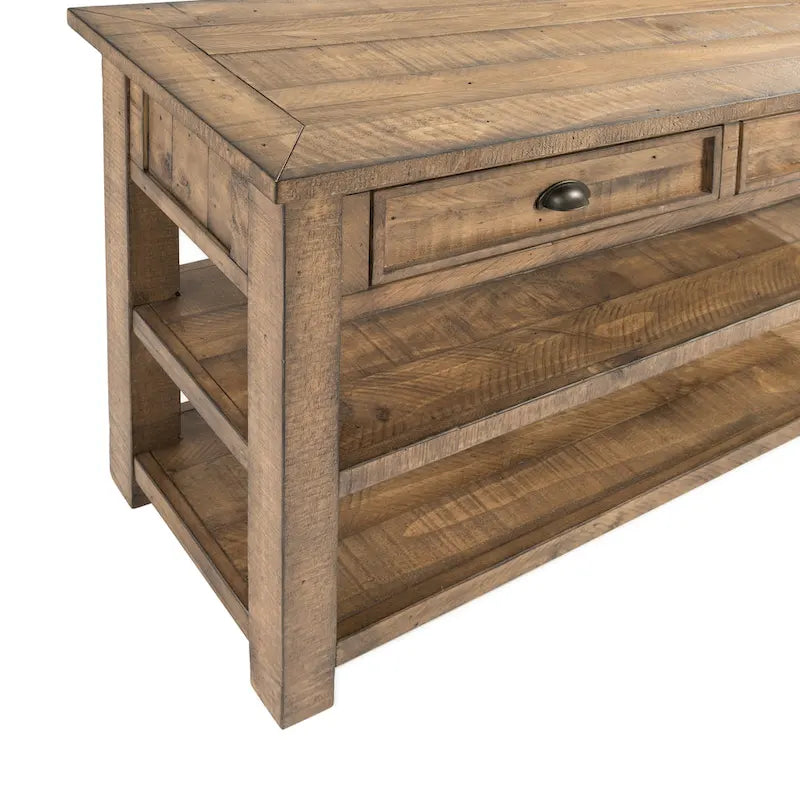 The Gray Barn Downington Table console de canapé à 2 tiroirs en bois massif