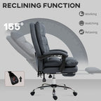Fauteuil de bureau massant, chauffant et inclinable en microfibre Vinsetto avec vibrations