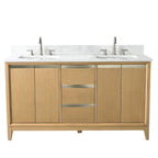 Meuble-lavabo Vanity Art avec évier en céramique et dessus en marbre reconstitué