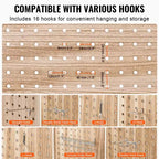 VEVOR Wood Room Divider, 4 Panel Wood Folding Privacy Screen, 66.9 Inches Tall Indoor Carved Partition Divider, Portable Decoration Screen