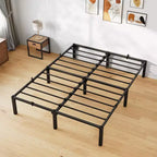 Twin Full Queen King Size Metal Bed Frame, 6/8/10/14 Inch High Platform with Iron Slats, No Box Spring Needed, Heavy Duty Support Up to 800 lbs
