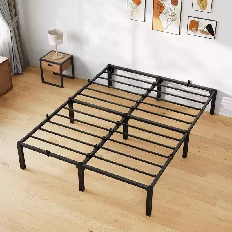 Twin Full Queen King Size Metal Bed Frame, 6/8/10/14 Inch High Platform with Iron Slats, No Box Spring Needed, Heavy Duty Support Up to 800 lbs