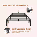 Twin Full Queen King Size Metal Bed Frame, 6/8/10/14 Inch High Platform with Iron Slats, No Box Spring Needed, Heavy Duty Support Up to 800 lbs