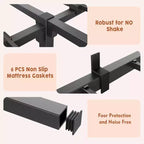 Twin Full Queen King Size Metal Bed Frame, 6/8/10/14 Inch High Platform with Iron Slats, No Box Spring Needed, Heavy Duty Support Up to 800 lbs