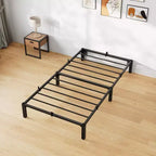 Twin Full Queen King Size Metal Bed Frame, 6/8/10/14 Inch High Platform with Iron Slats, No Box Spring Needed, Heavy Duty Support Up to 800 lbs
