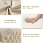 Acekool Queen Canopy Bed - Upholstered Headboard