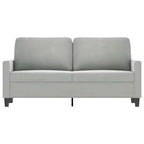 vidaXL 2-seater Sofa Light grey Velvet, Metal, Textilene Medium