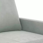 vidaXL 2-seater Sofa Light grey Velvet, Metal, Textilene Medium