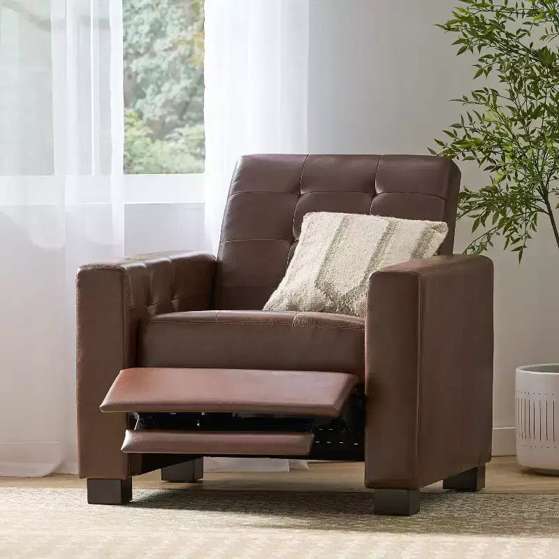 GDFStudio Langseth Contemporary Tufted Pushback Recliner