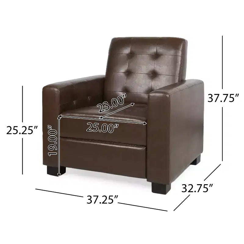 GDFStudio Langseth Contemporary Tufted Pushback Recliner