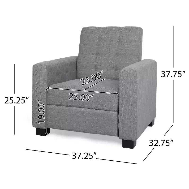 GDFStudio Langseth Contemporary Tufted Pushback Recliner