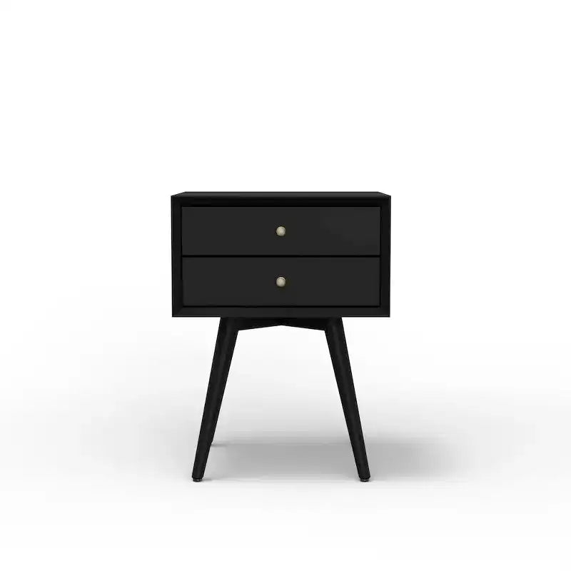 Alpine Furniture,Flynn Small Nightstand, Black