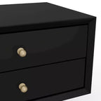 Alpine Furniture,Flynn Small Nightstand, Black