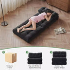 Canapé convertible pliant, canapé pliant au sol avec oreiller, canapé-lit futon convertible, chaise de couchage, matelas pliable avec support dorsal, canapé dépliant portable