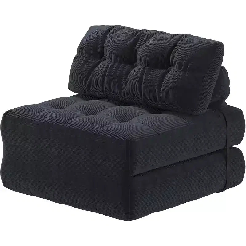 Canapé convertible pliant, canapé pliant au sol avec oreiller, canapé-lit futon convertible, chaise de couchage, matelas pliable avec support dorsal, canapé dépliant portable