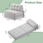 Canapé convertible pliant, canapé pliant au sol avec oreiller, canapé-lit futon convertible, chaise de couchage, matelas pliable avec support dorsal, canapé dépliant portable