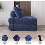 Canapé convertible pliant, canapé pliant au sol avec oreiller, canapé-lit futon convertible, chaise de couchage, matelas pliable avec support dorsal, canapé dépliant portable