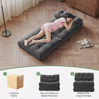 Canapé convertible pliant, canapé pliant au sol avec oreiller, canapé-lit futon convertible, chaise de couchage, matelas pliable avec support dorsal, canapé dépliant portable