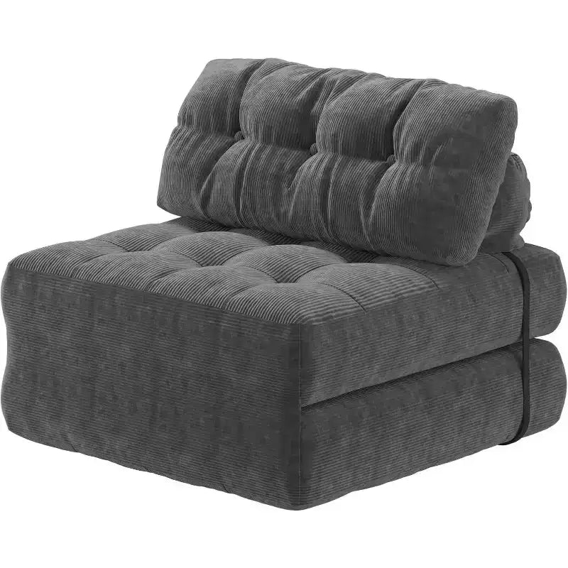 Canapé convertible pliant, canapé pliant au sol avec oreiller, canapé-lit futon convertible, chaise de couchage, matelas pliable avec support dorsal, canapé dépliant portable