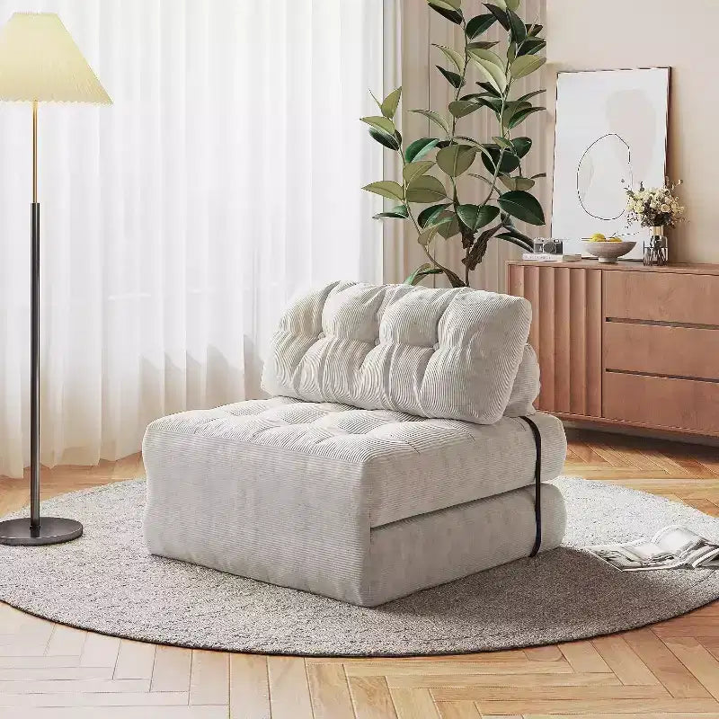Folding Sofa Bed, Floor Folding Couch with Pillow, Futon Sofa Bed Convertible Sleeper Chair Foldable Mattress Back Support, Portable Fold Out Couch