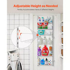 VEVOR Over the Door Pantry Organizer, 6-Tier Pantry Organization and Storage, Heavy-Duty Steel Hanging Spice Rack, White