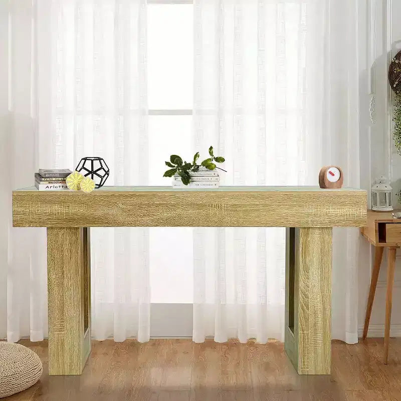 Table console en bois de 63 po pour entrée, table de canapé rectangulaire derrière le canapé, tables consoles de ferme modernes pour entrée, couloir, salon