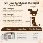 Dog Crate Furniture - Wooden Kennel with 3 Doors & Bed Mat, Multi-Functional Side Table