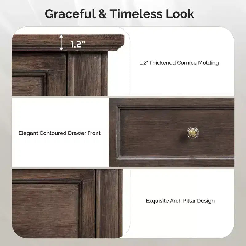 Karl Home 2-Drawer Brown MDF (Medium-Density Fiberboard) 19.69in. W Nightstands