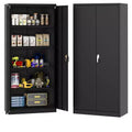 Storage Cabinet 71 Tall Metal Cabinet with Locking Doors, 4 Adjustable Shelves & Leveling Feet, Heavy-Duty Organizer