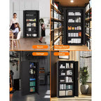 Armoire de rangement en métal de 180 cm avec portes verrouillables, 4 étagères réglables et pieds de nivellement, organiseur robuste