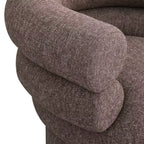 Meridian Furniture, fauteuil pivotant d'appoint en tissu texturé lin Valentina