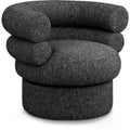 Meridian Furniture,Valentina Linen Textured Fabric Accent Swivel Chair