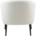 Meridian Furniture, Fauteuil d'appoint en fausse fourrure de mouton blanche Barlow