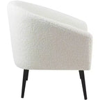 Meridian Furniture, Fauteuil d'appoint en fausse fourrure de mouton blanche Barlow