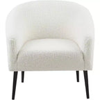 Meridian Furniture, Fauteuil d'appoint en fausse fourrure de mouton blanche Barlow