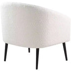 Meridian Furniture, Fauteuil d'appoint en fausse fourrure de mouton blanche Barlow